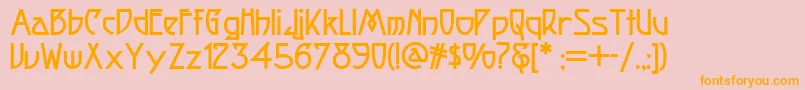 Fortune Font – Orange Fonts on Pink Background