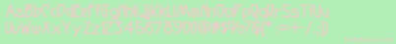 フォントFortune – 緑の背景にピンクのフォント