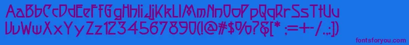 Fortune-Schriftart – Violette Schriften auf blauem Hintergrund