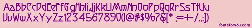 Шрифт Fortune – фиолетовые шрифты на розовом фоне
