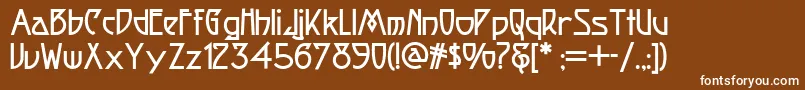 フォントFortune – 茶色の背景に白い文字