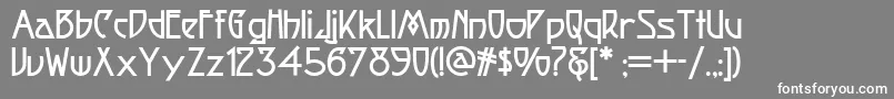 フォントFortune – 灰色の背景に白い文字