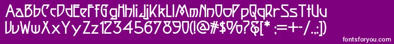 フォントFortune – 紫の背景に白い文字