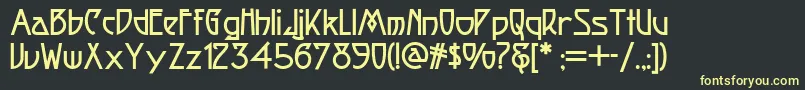 Шрифт Fortune – жёлтые шрифты на чёрном фоне