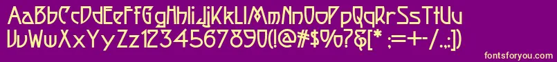 Fortune Font – Yellow Fonts on Purple Background