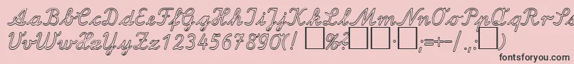 LaOutlineDb Font – Black Fonts on Pink Background