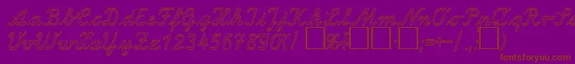 LaOutlineDb Font – Brown Fonts on Purple Background