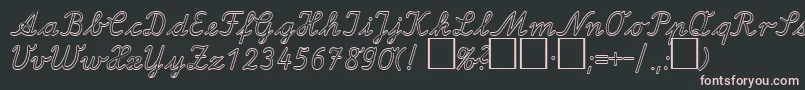 LaOutlineDb Font – Pink Fonts on Black Background