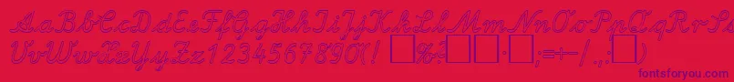 LaOutlineDb Font – Purple Fonts on Red Background