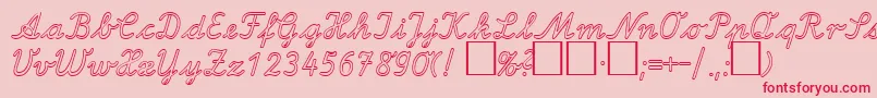 LaOutlineDb Font – Red Fonts on Pink Background