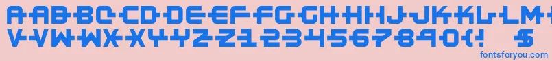 Kinex Font – Blue Fonts on Pink Background