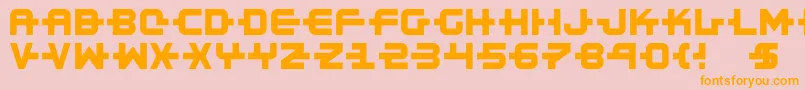 Kinex Font – Orange Fonts on Pink Background