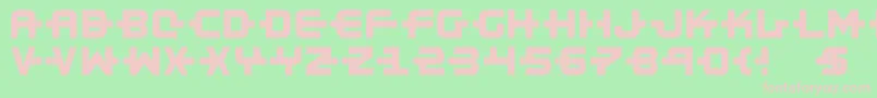 Kinex Font – Pink Fonts on Green Background