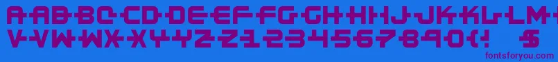 Kinex Font – Purple Fonts on Blue Background