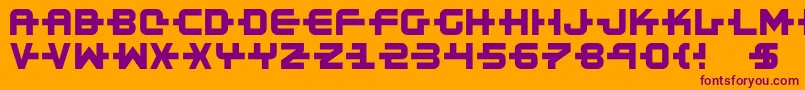 Kinex Font – Purple Fonts on Orange Background