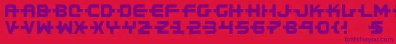 Kinex Font – Purple Fonts on Red Background