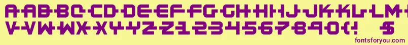 Kinex Font – Purple Fonts on Yellow Background