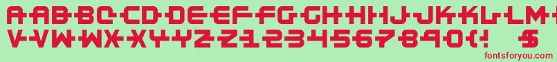 Kinex Font – Red Fonts on Green Background