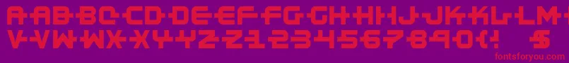 Kinex Font – Red Fonts on Purple Background