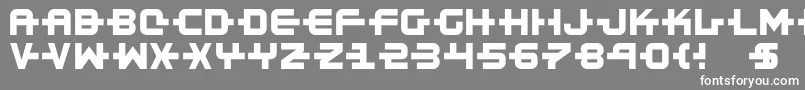 フォントKinex – 灰色の背景に白い文字