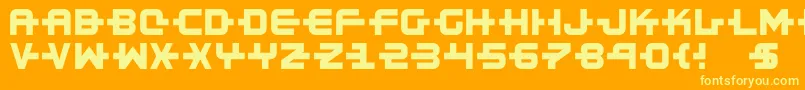 Kinex Font – Yellow Fonts on Orange Background