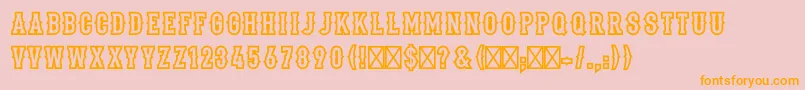 Stadium1956Regular Font – Orange Fonts on Pink Background