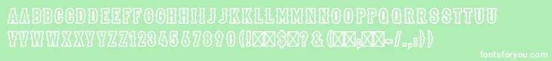 Stadium1956Regular Font – White Fonts on Green Background