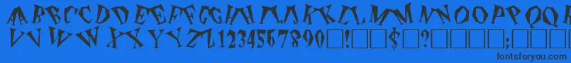 ThePlain Font – Black Fonts on Blue Background