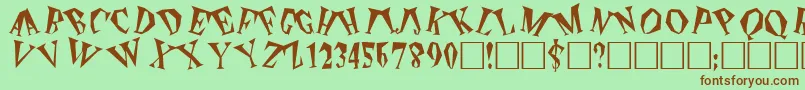 ThePlain Font – Brown Fonts on Green Background