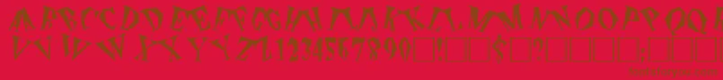 ThePlain Font – Brown Fonts on Red Background