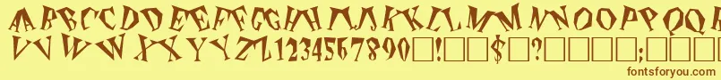 ThePlain Font – Brown Fonts on Yellow Background