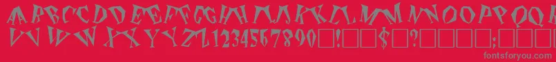 フォントThePlain – 赤い背景に灰色の文字