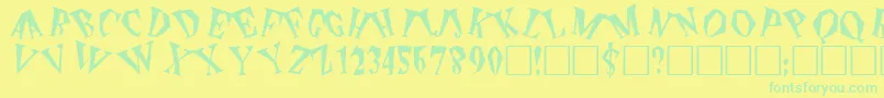 ThePlain Font – Green Fonts on Yellow Background