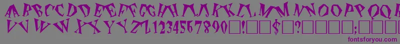 Шрифт ThePlain – фиолетовые шрифты на сером фоне