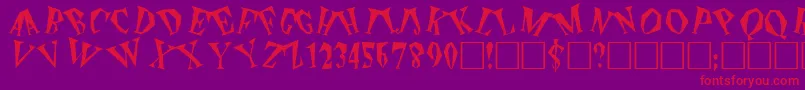 ThePlain Font – Red Fonts on Purple Background