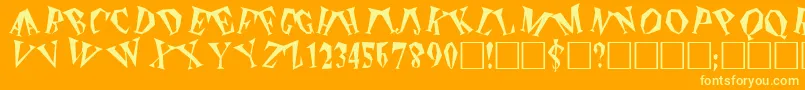 ThePlain Font – Yellow Fonts on Orange Background