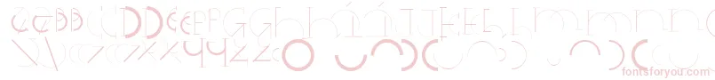 フォントHalfcirclealphabetxp – 白い背景にピンクのフォント