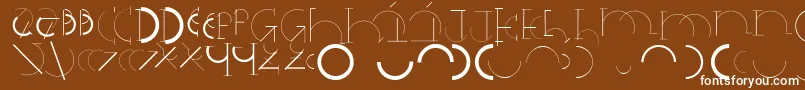 Halfcirclealphabetxp Font – White Fonts on Brown Background