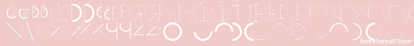 Halfcirclealphabetxp Font – White Fonts on Pink Background