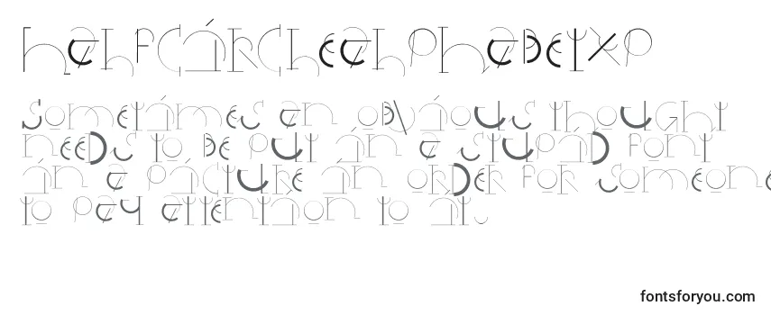 Halfcirclealphabetxp Font
