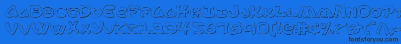 Шрифт Ephesian ffy – чёрные шрифты на синем фоне