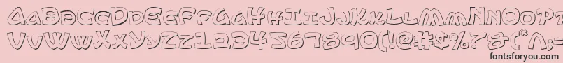 Fonte Ephesian ffy – fontes pretas em um fundo rosa