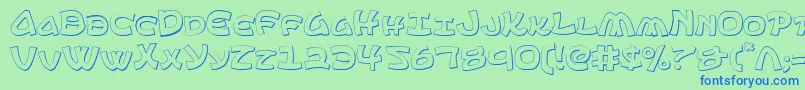 Ephesian ffy Font – Blue Fonts on Green Background