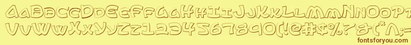 Ephesian ffy Font – Brown Fonts on Yellow Background