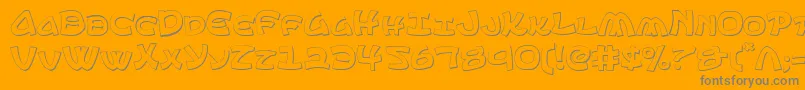 Ephesian ffy Font – Gray Fonts on Orange Background