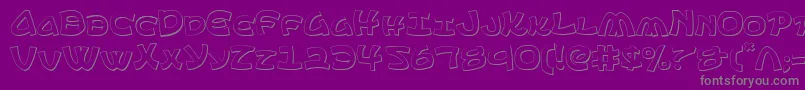 Ephesian ffy Font – Gray Fonts on Purple Background