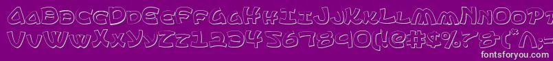 Ephesian ffy Font – Green Fonts on Purple Background