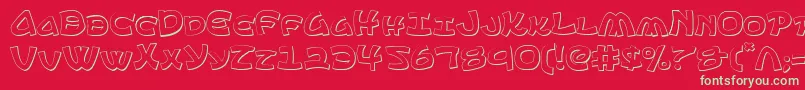 Ephesian ffy-fontti – vihreät fontit punaisella taustalla