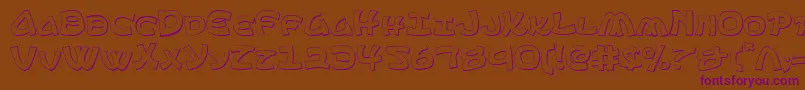 Ephesian ffy-Schriftart – Violette Schriften auf braunem Hintergrund