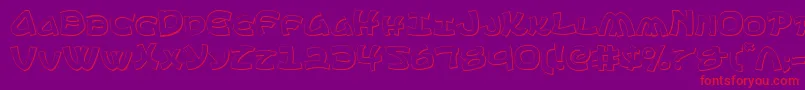 Ephesian ffy Font – Red Fonts on Purple Background